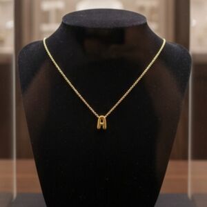 Gold Initial A Pendant Necklace